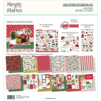 Simple Stories Holly Days Designpapier - Collector's Essential Kit